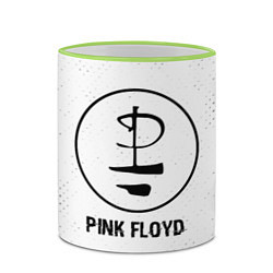 Кружка 3D Pink Floyd glitch на светлом фоне, цвет: 3D-светло-зеленый кант — фото 2