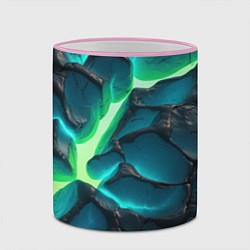 Кружка 3D Свечение из разлома плит, цвет: 3D-розовый кант — фото 2