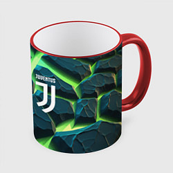 Кружка 3D Juventus green neon, цвет: 3D-красный кант