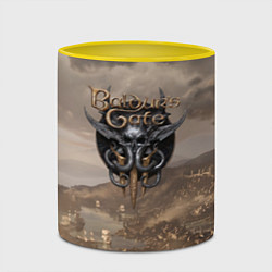 Кружка 3D Baldurs Gate 3 Logo, цвет: 3D-белый + желтый — фото 2
