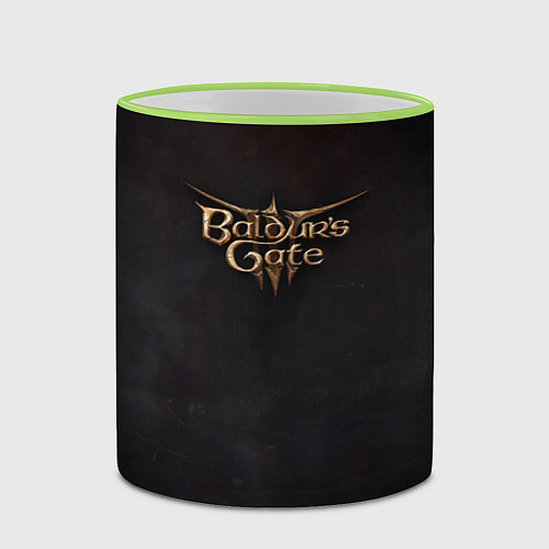 Кружка цветная Logo Baldurs Gate 3 / 3D-Светло-зеленый кант – фото 2