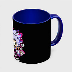 Кружка 3D Веселый 5 Гир Луффи, цвет: 3D-белый + синий