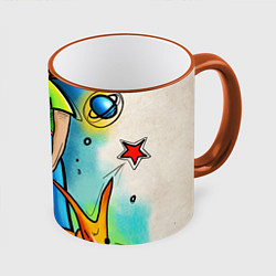 Кружка 3D Le Petit Prince, цвет: 3D-оранжевый кант