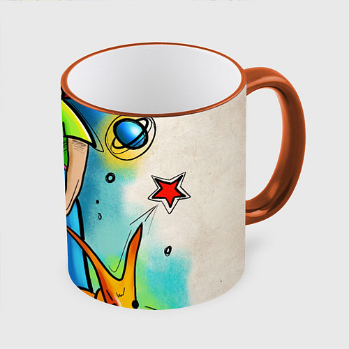 Кружка цветная Le Petit Prince / 3D-Оранжевый кант – фото 1