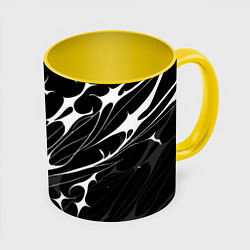 Кружка 3D Volkswagen - острые линии, цвет: 3D-белый + желтый