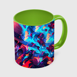 Кружка 3D Луффи из Ван Пис - разноцветный, цвет: 3D-белый + светло-зеленый