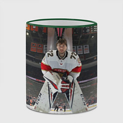 Кружка 3D Sergey Bobrovsky - Florida panthers - hockey, цвет: 3D-зеленый кант — фото 2