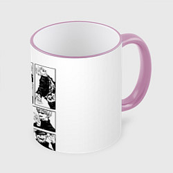 Кружка 3D Разный Годжо - Магическая битва, цвет: 3D-розовый кант