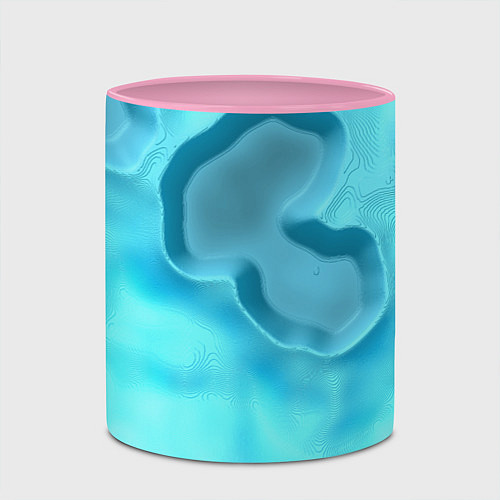 Кружка цветная Мятые облака / 3D-Белый + розовый – фото 2