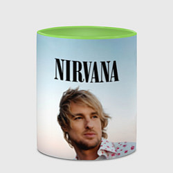 Кружка 3D Тру фанат Nirvana, цвет: 3D-белый + светло-зеленый — фото 2