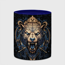 Кружка 3D Медведь викингов, цвет: 3D-белый + синий — фото 2