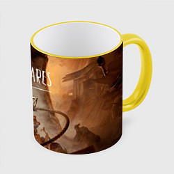 Кружка 3D Герои Little nightmares 3, цвет: 3D-желтый кант