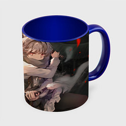 Кружка 3D Touhou Project Ёму Компаку, цвет: 3D-белый + синий