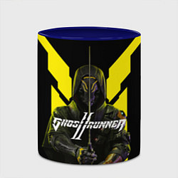 Кружка 3D Кибер самурай ghostrunner 2, цвет: 3D-белый + синий — фото 2