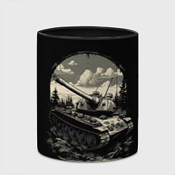 Кружка 3D Т54 русский танк, цвет: 3D-белый + черный — фото 2