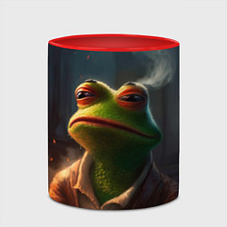 Кружка 3D Frog Pepe, цвет: 3D-белый + красный — фото 2