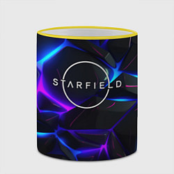 Кружка 3D Starfield game logo, цвет: 3D-желтый кант — фото 2