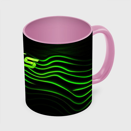 Кружка цветная CS2 green logo / 3D-Белый + розовый – фото 1
