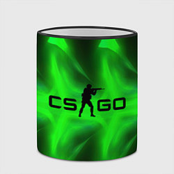 Кружка 3D CSGO green logo, цвет: 3D-черный кант — фото 2