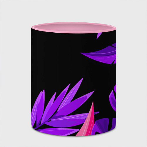 Кружка цветная Floral composition - neon / 3D-Белый + розовый – фото 2