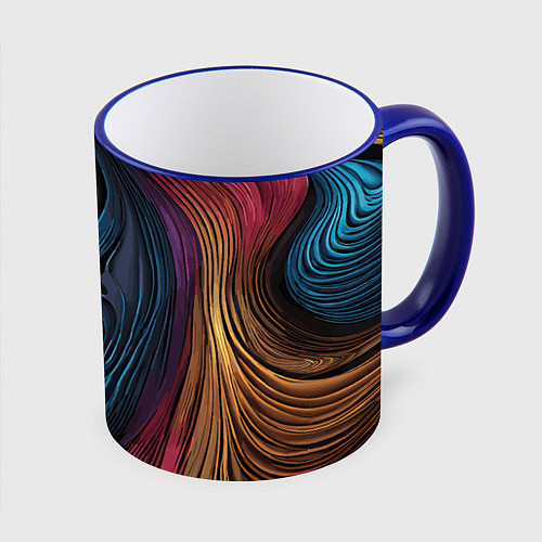 Кружка цветная Gradient madness / 3D-Синий кант – фото 1