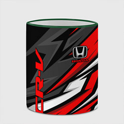 Кружка 3D Honda - CR-V - геометрия, цвет: 3D-зеленый кант — фото 2
