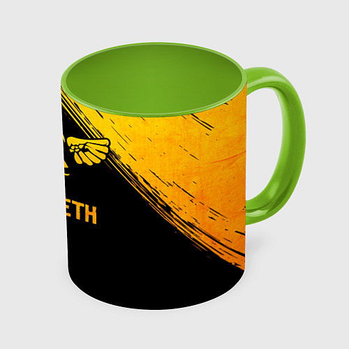 Кружка цветная Nazareth - gold gradient / 3D-Белый + светло-зеленый – фото 1
