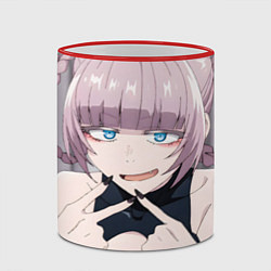 Кружка 3D Yofukashi no Uta Надзуна Нанакуса, цвет: 3D-красный кант — фото 2