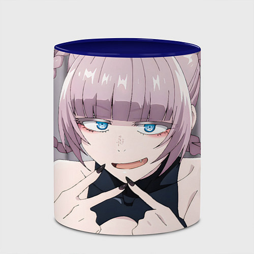 Кружка цветная Yofukashi no Uta Надзуна Нанакуса / 3D-Белый + синий – фото 2