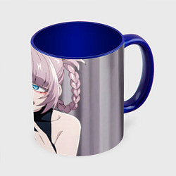 Кружка 3D Yofukashi no Uta Надзуна Нанакуса, цвет: 3D-белый + синий