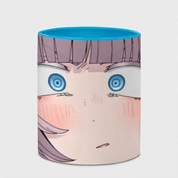 Кружка 3D Песнь ночных сов Надзуна Нанакуса, цвет: 3D-белый + небесно-голубой — фото 2