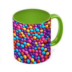Кружка цветная Паттерн разноцветные шарики - нейросеть