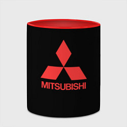 Кружка 3D Mitsubishi sportcar, цвет: 3D-белый + красный — фото 2