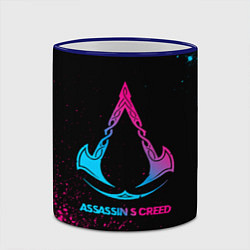 Кружка 3D Assassins Creed - neon gradient, цвет: 3D-синий кант — фото 2