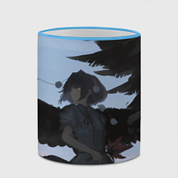 Кружка 3D Touhou Project Aya Шамеймару, цвет: 3D-небесно-голубой кант — фото 2