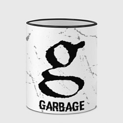 Кружка 3D Garbage glitch на светлом фоне, цвет: 3D-черный кант — фото 2