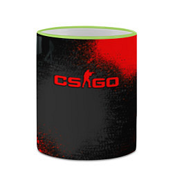 Кружка 3D Counter strike logo game, цвет: 3D-светло-зеленый кант — фото 2