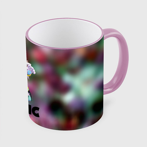Кружка цветная Ехидна Наклз соник / 3D-Розовый кант – фото 1