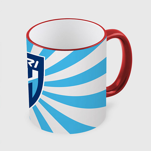 Кружка цветная Пари Нижний Новгород ФК / 3D-Красный кант – фото 1