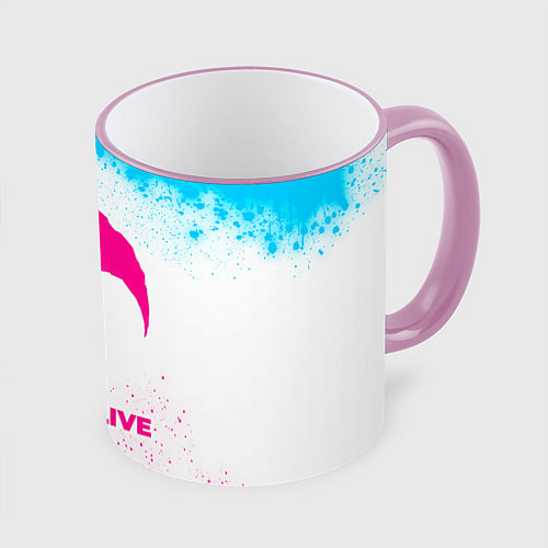 Кружка цветная Date A Live neon gradient style / 3D-Розовый кант – фото 1