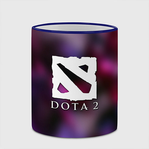 Кружка цветная Dota 2 valve / 3D-Синий кант – фото 2