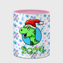 Кружка 3D Год дракона 2024, цвет: 3D-белый + розовый — фото 2