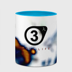 Кружка 3D Half life freeman, цвет: 3D-белый + небесно-голубой — фото 2
