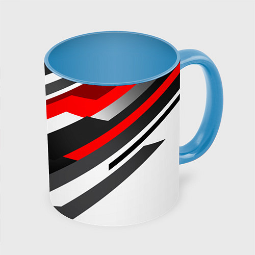 Кружка цветная Mass effect - white uniform n7 / 3D-Белый + небесно-голубой – фото 1