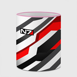 Кружка 3D Mass effect - white uniform n7, цвет: 3D-розовый кант — фото 2