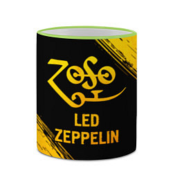 Кружка 3D Led Zeppelin - gold gradient, цвет: 3D-светло-зеленый кант — фото 2