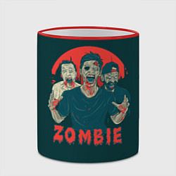 Кружка 3D Zombie - день мертвеца, цвет: 3D-красный кант — фото 2