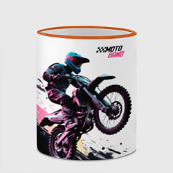 Кружка 3D Moto band, цвет: 3D-оранжевый кант — фото 2