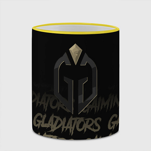 Кружка цветная Gaimin Gladiators style / 3D-Желтый кант – фото 2