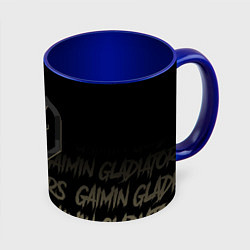 Кружка 3D Gaimin Gladiators style, цвет: 3D-белый + синий